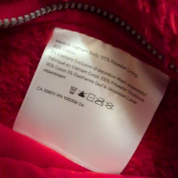 NWT Lululemon Oh So Sherpa Full Zip Jacket Dark Red Size 8 - Picture 6 of 14